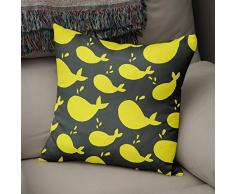 BonaMaison Fundas para CojÃ­nes, Amarillo neÃ³n y Humo Funda de Almohada Silla Oficina Cama Decorativa Moderna DecoraciÃ³n del Hogar HabitaciÃ³n, 43x43 Cm - DiseÃ±ado y Fabricado en TurquÃ­a