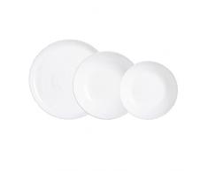 Luminarc 9319101 Vajilla de vidrio opal extra resistente para 6 personas, 18 piezas, Sin BPA, Hecha en Francia