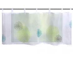 Home Fashion Rawlins - Cortina de poliéster (45 x 120 cm), Color Verde y Azul