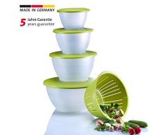 Westmark 2420226Â a Juego de ensaladera (Polipropileno, Verde/Blanco, 26,3Â x 25,5Â x 14,7Â cm 9Â Piezas