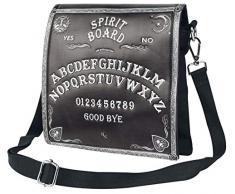 Nemesis Now Spirit Board - Bolso Bandolera (27 cm, Poliuretano, Lienzo), Color Negro