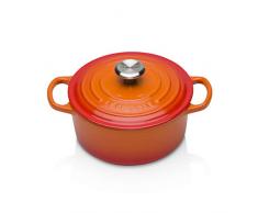 Le Creuset Cocotte redonda de hierro fundido, 18 cm, 1, 8 L, Todas Las Fuentes de Calor incluso inducción, Volcanico, 21177180902430