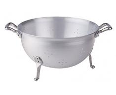 Ollas Agnelli fama1522Â Colador con 3Â Patas y 2Â Asas, Aluminio, Plata