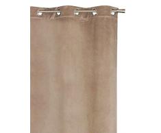 Atout Ciel Cortina Opaca tÃ©rmica de Terciopelo con Ojales, 140 x 240 cm, Color Gris