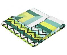 biederlack 150 x 200 cm días soleados Summer Manta de Forro Polar, Fiyi Turquesa, Microfibra, Verde, 50x38x13 cm