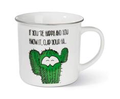 NICI 45023 If you`re happy - Taza (porcelana, 400 ml)