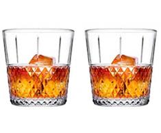 Topkapi McWick - Vasos de whisky (2 unidades, tamaño XL, 10 cm de altura, 430 ml), transparente