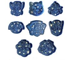 Cuticuter Paw Patrol Pack Cortador de Galletas, Azul, 16x14x1.5 cm, 8 Unidades