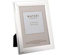 Unity Viceni - Marco para fotos con borde fino, bañado en plata (13 x 18 cm)