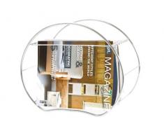 PT PT1627 - Revistero para 8 revistas (41,8 x 21 x 33 cm), cromado