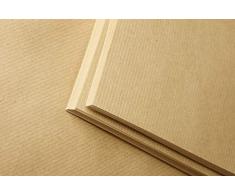 Clairefontaine Acanalado Kraft Papel 120 g, A3, Paquete 25sh, Color Blanco