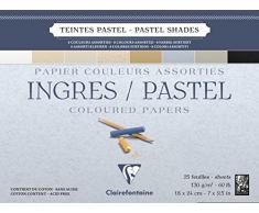 Clairefontaine 18 x 24 cm Pastel preencoladas Ingres Almohadilla