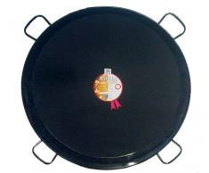 La Ideal acero esmaltado paellera, Negro, 115 cm