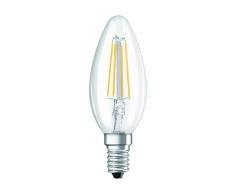 BELLALUX Lámpara LED, Casquillo E14, Blanco frÃo (4000K), Filamento transparente, Forma de vela, Sustitución de la bombilla convencional de 40W, 1 paquete