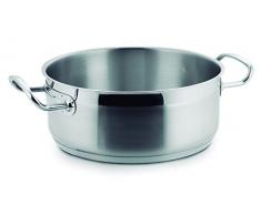 Lacor Cacerola sin Tapa, INOX, Plata, 24 cm