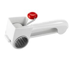 Moulinex K1014014 Rallador con manivela, plÃ¡stico, blanco y rojo