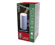 Konstsmide LED Vela Cilindro con tapa, papel, color blanco