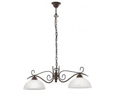 Trio Country lámpara colgante E27, Óxido, 15,5 x 15,5 x 136 cm