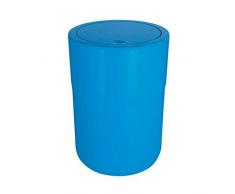 Spirella colección Cocco, Papelera Ø19 x 26 cm (5 litros), Poliestirol, Azul