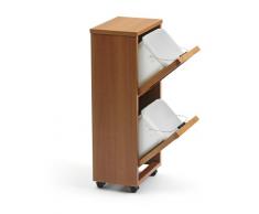 Arredamenti Italia 872 - Mueble para reciclaje de basura, madera, 2 contenedores extraÃbles, color madera de cerezo Ar-It il cuore del legno