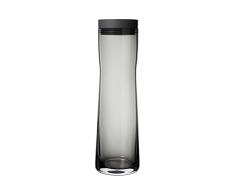 blomus -SPLASH- Jarra de agua de vidrio ahumado, color fumo/gris oscuro, capacidad de 1 litro, tapa de silicona/acero inoxidable, fÃ¡cil de usar (29,5 x 9 x 9 cm, 63807)