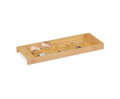 Relaxdays BambÃº, Estante BaÃ±o, Bandeja Decorativa, Repisa BaÃ±era 3 x 40 x 15 cm, MarrÃ³n Natural, 1 Pieza
