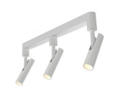 Nordlux 76690001 - Lámpara de techo con 3 focos (IP20, incluye 3 bombillas LED, 3 W, 40 x 3 x 18 cm), color blanco