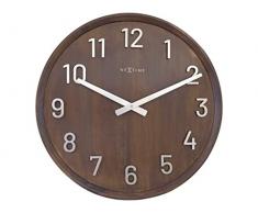 Reloj de Pared Grande de 50 cm, silencioso, Nogal, Madera