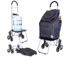 dbestproducts Bigger Carrito Dolly para Subir por escaleras, Negro Plegable de la Compra Carro Condo apartamento