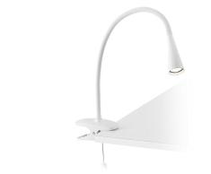 FARO BARCELONA 52059 - Lena Flexo Pinza Blanco led 3w 4000k (Bombilla incluida)