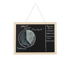 Relaxdays Pizarra Negra con Marco de Madera, Borrable, Organizadora, para la Pared, tableros conglomerado DM, cartÃ³n, 30 x 40 x 2 cm