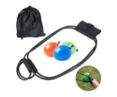 Relaxdays Centrifugador 3 Personas, con Bolsa, catapulta de Bomba de Agua para Exteriores, Color Negro, 60% poliÃ©ster 40% lÃ¡tex, 1 Unidad