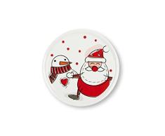 Excelsa Snowman Plato PanettÃ³n, Porcelana, DiÃ¡metro: 31 cm
