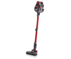 Ariete 2763 - Aspirador vertical de mano y escoba sin cable 2 en 1, ciclónico, recargable filtro hepa, 2 velocidades, batería Litio, luz LED, color negro y rojo