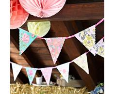 Talking Tables papel banderines fiesta decoraciones, microfibra, multicolor, 4 m