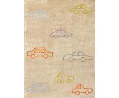 Aratextil Coches Alfombra Infantil, Algodón, Multi, 120x160 cm