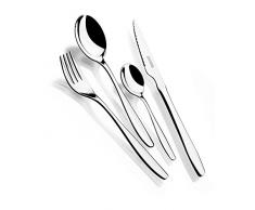 Monix Zurich- Set 75 piezas cubiertos de acero inox 18/10 con cuchillo chuletero, estuche normal
