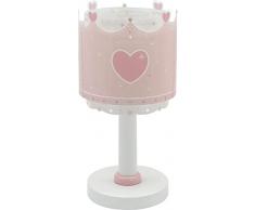 Dalber Lámpara Aplique De Pared Infantil Little Queen Corona Corazones Rosa (61109)
