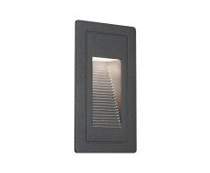 Paulmann 94382 Luminaria LED, aplique empotrable High IP65, blanco cÃ¡lido, 105x60 mm, cuadrado, incl. 1x4 W, iluminaciÃ³n, negro, exterior, aluminio, lÃ¡mpara de jardÃ­n 3000 K, 4 W, 105 x 60 mm