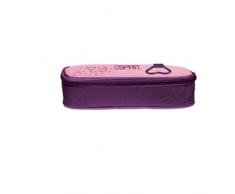 Esprit YOUNG GENERATION ESSB 105003 PI PRI estuche de lápices Square, Pink Flowers aprox 6 x 10,5 x 23 cm