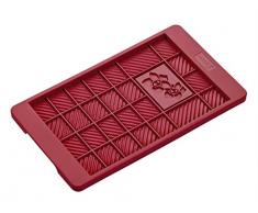 Lurch 83090Â - Molde Flexible para Tableta de Chocolate, 12Â x 20,5Â cm, Silicona, 21Â x 17Â x 1,7Â cm, Color Rojo rubÃ­