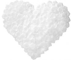SHATCHI 500 pétalos de Rosa de Seda Blanca como la Nieve, para el día de la Madre, Boda, Confeti, Aniversario, decoración de Mesa, Bautizo, Flores