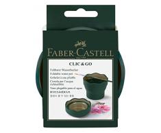 Faber-Castell 181520 - Vaso para el agua Clic & Go plegable fÃ¡cil de guardar, color verde y oro