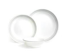 CORELLE Juego de vajilla (juego de 12 piezas, gris mÃstico), 1146820