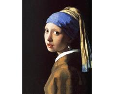 Legendarte Cuadro Lienzo, ImpresiÃ³n Digital - La Joven De La Perla (Muchacha con Turbante) Jan Vermeer, cm. 50x70 - DecoraciÃ³n Pared