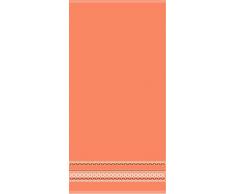 Miracle Home Juego de Cuatro Toallas Maurya, Hecho en Portugal, 30 x 50 cm, 100% algodón, Naranja