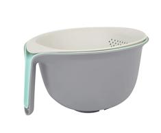 Birambeau - Utensilios de Cocina â Set 2 Tazones y Colador Cuenco de Alimentos Ensaladera - EconÃ³mico - 2 en 1