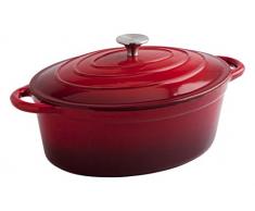Quid Bienestar - Cocotte oval, Hierro fundido, 4,3L, Para horno e inducción