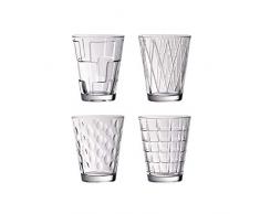 Villeroy & Boch Dressed Up Vasos de agua, Set de 4 piezas, 310 ml, Cristal, Transparente