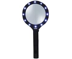 Fysic Lupa FL-14 con luz LED - Lupa de Mano - Lupa de Lectura con luz - Lupa para Personas Mayores - Negro
